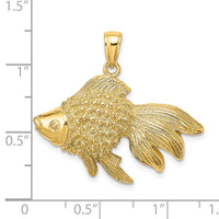 Load image into Gallery viewer, 14K 2-D &amp; Engraved Striped Fish Charm
