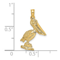Load image into Gallery viewer, 14K 3-D Standing Pelican with Moveable Mouth Charm
