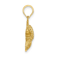Load image into Gallery viewer, 14K Textured Gold Fish Charm
