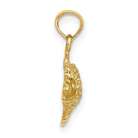 Load image into Gallery viewer, 14K 2-D  Textured Gold Fish Charm
