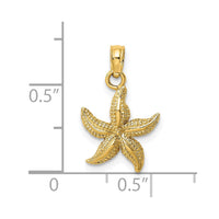 Load image into Gallery viewer, 14K Textured Starfish Charm
