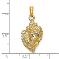 Load image into Gallery viewer, 14K Textured Conch Shell Charm
