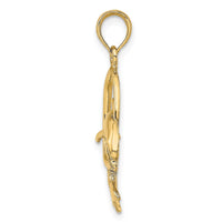 Load image into Gallery viewer, 14K Polished Dolphin Jumping Through Hoop Charm
