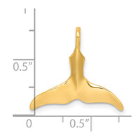 Load image into Gallery viewer, 14K 3-D Polished Whale Tail Charm
