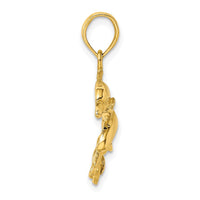 Load image into Gallery viewer, 14K 2-D Polished /Engraved Double Dolphins Charm
