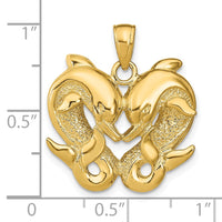 Load image into Gallery viewer, 14k Dolphins Pendant
