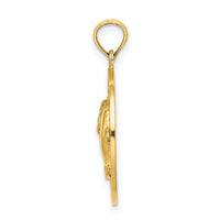 Load image into Gallery viewer, 14K BEAUFORT SC w/Dolphins Circle Charm
