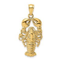 Load image into Gallery viewer, 14K Textured Maine Lobster Charm
