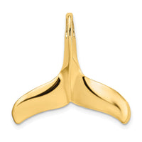 Load image into Gallery viewer, 14K 3-D Polished/Textured Whale Tail Charm
