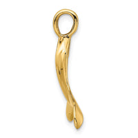 Load image into Gallery viewer, 14K 3-D Polished Whale Tail Charm
