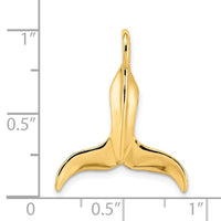Load image into Gallery viewer, 14K 3-D Polished Whale Tail Charm
