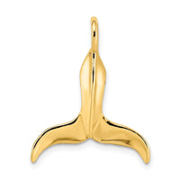 Load image into Gallery viewer, 14K 3-D Polished Whale Tail Charm
