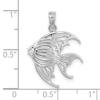 Load image into Gallery viewer, 14K White Gold Cut-Out Angelfish Charm
