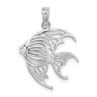 Load image into Gallery viewer, 14K White Gold Cut-Out Angelfish Charm
