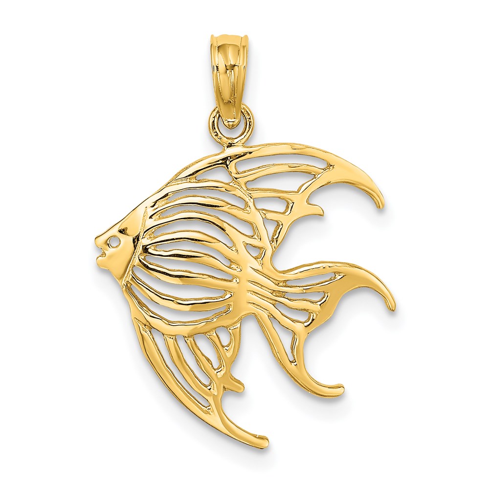 14K Cut-Out Angelfish Charm