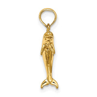 Load image into Gallery viewer, 14K 3-D Polished Mini Dolphin Jumping Charm
