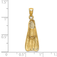 Load image into Gallery viewer, 14K 3-D Scuba Flipper Charm
