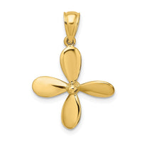 Load image into Gallery viewer, 14K 3-D w/ 4 Blades Propeller Charm
