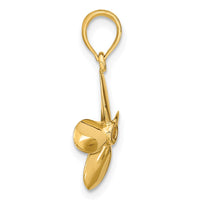 Load image into Gallery viewer, 14K 3-D w/ 4 Blades Propeller Charm
