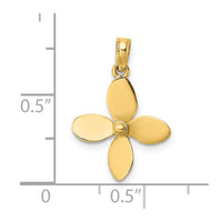 Load image into Gallery viewer, 14K 3-D w/ 4 Blades Propeller Charm
