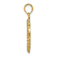 Load image into Gallery viewer, 14K Textured Seahorse Charm
