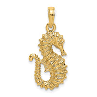 Load image into Gallery viewer, 14K Textured Seahorse Charm
