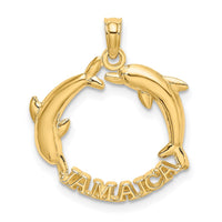 Load image into Gallery viewer, 14K JAMAICA w/Dolphins Charm
