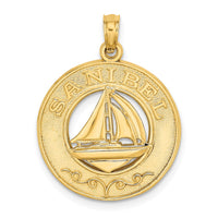 Load image into Gallery viewer, 14K SANIBEL w/Sailboat Circle Charm
