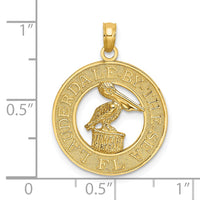 Load image into Gallery viewer, 14K LAUDERDALE-BY-THE-SEA FL w/Pelican Charm
