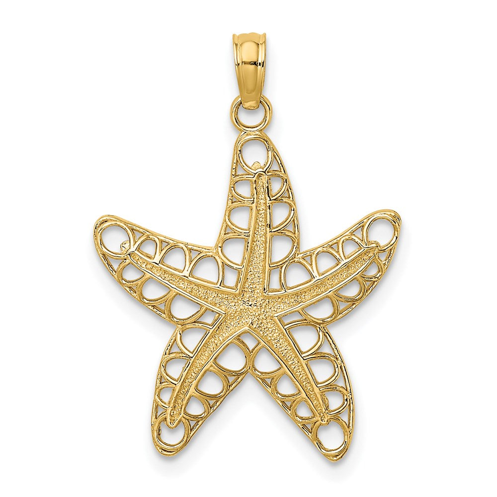 14K Cut-Out Starfish Charm
