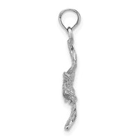 Load image into Gallery viewer, 14K White Gold 3-D Pelican Flying Charm
