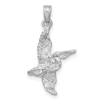 Load image into Gallery viewer, 14K White Gold 3-D Pelican Flying Charm

