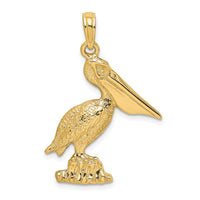 Load image into Gallery viewer, 14K Standing Pelican Charm
