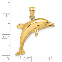 Load image into Gallery viewer, 14K Polished Jumping Dolphin Charm
