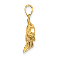Load image into Gallery viewer, 14K 2-D Two Swimming Dolphins Charm
