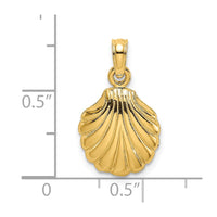 Load image into Gallery viewer, 14K Polished Scallop Shell Charm
