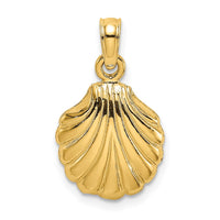 Load image into Gallery viewer, 14K Polished Scallop Shell Charm
