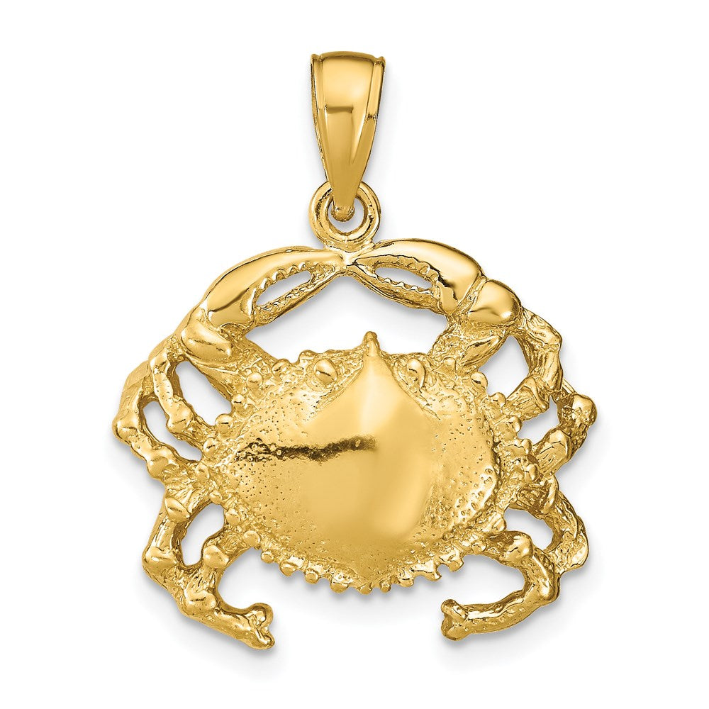14k Crab Pendant