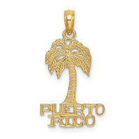 Load image into Gallery viewer, 14K Flat PUERTO RICO Under Palm Tree Charm
