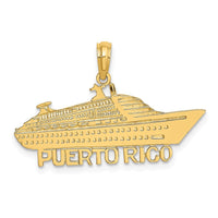 Load image into Gallery viewer, 14K Polished PUERTO RICO Cruise Ship Charm
