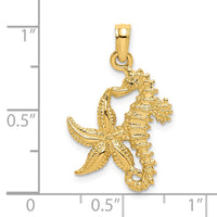 Load image into Gallery viewer, 14K Starfish and Seahorse Charm
