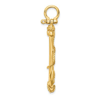 Load image into Gallery viewer, 14K 3-D Large Anchor w/ Rope Charm
