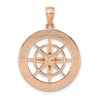 Load image into Gallery viewer, 14K Rose Gold Nautical Compass Pendant
