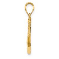 Load image into Gallery viewer, 14K 2-D Polished Sailing Ship Charm
