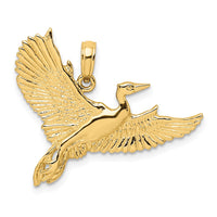 Load image into Gallery viewer, 14K Flying Heron Bird Charm
