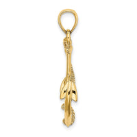 Load image into Gallery viewer, 14K 3-D Polished and Textured Anchor w/Rope Charm
