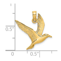 Load image into Gallery viewer, 14K Polished Flying Seagull Charm
