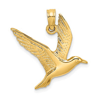 Load image into Gallery viewer, 14K Polished Flying Seagull Charm
