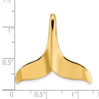 Load image into Gallery viewer, 14K 3-D Polished W/ Hidden Bail Whale Tail Charm
