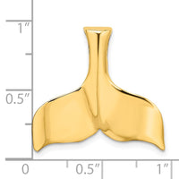 Load image into Gallery viewer, 14K 3-D Polished Whale Tail Charm
